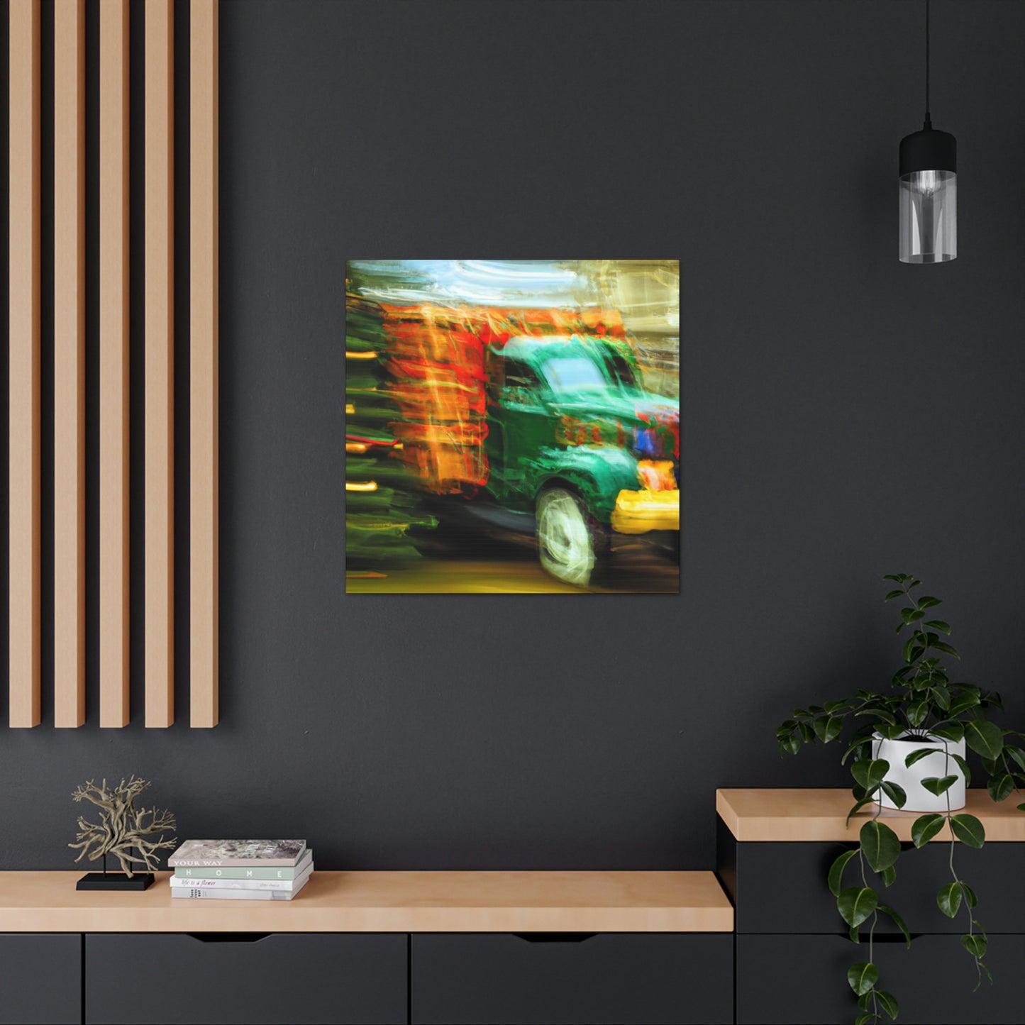 "Truck with Christmas Cheer" - Canvas