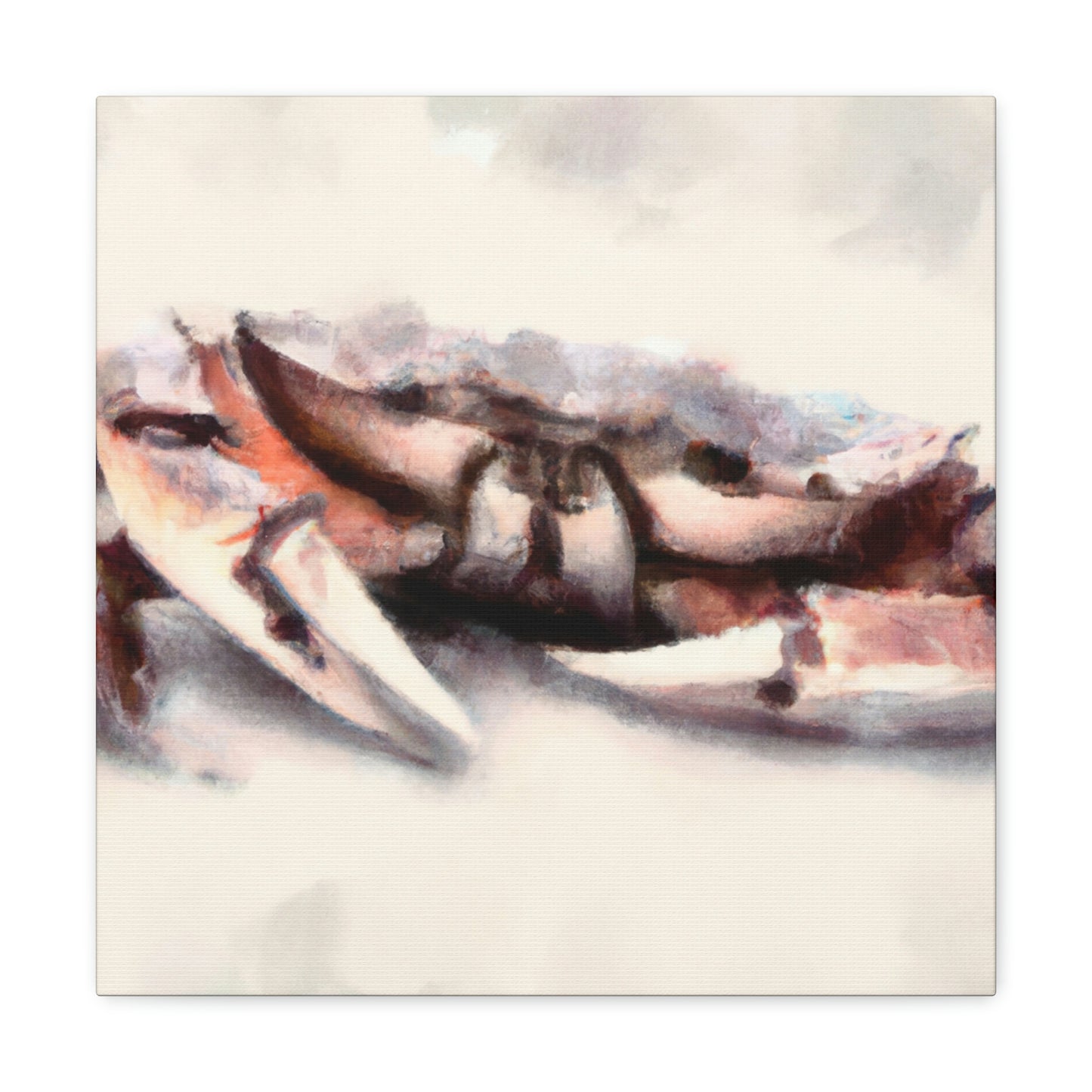 Crab In Crimson Glow - Canvas