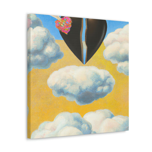 "Heart's Embrace in Clouds" - Canvas