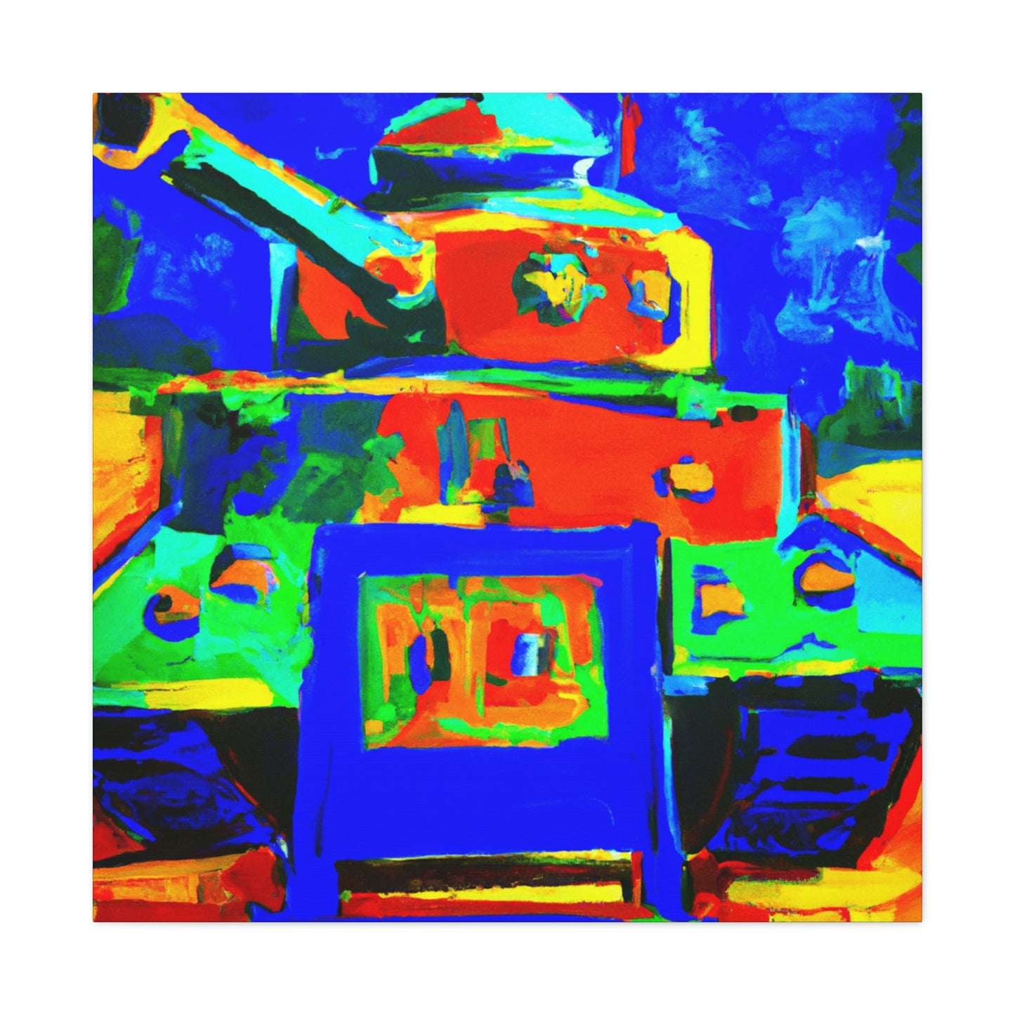 "The Tank Turret Fauve" - Canvas