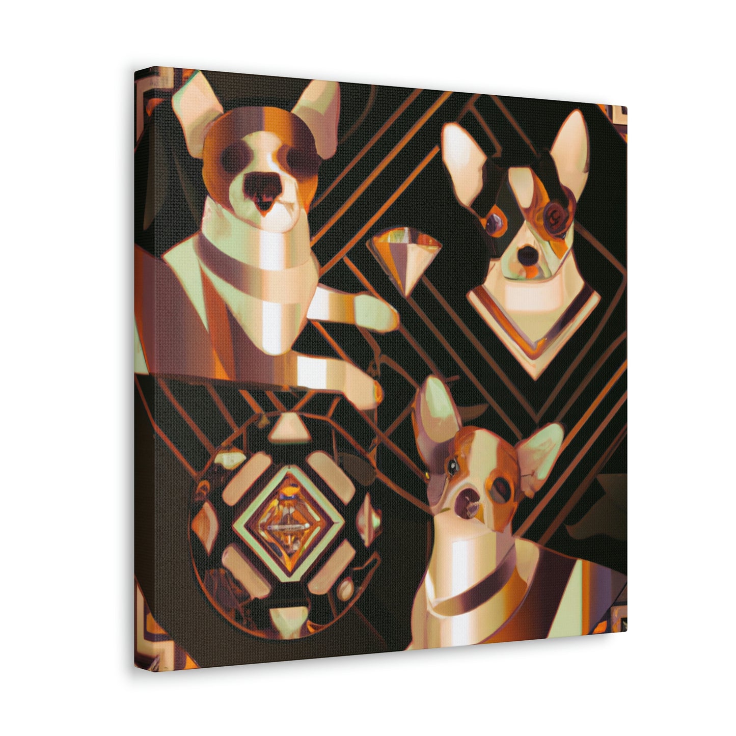 "Chihuahua's Deco Dance" - Canvas