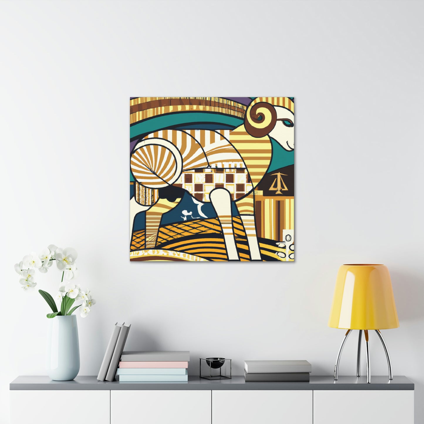 Lamb in Art Deco - Canvas