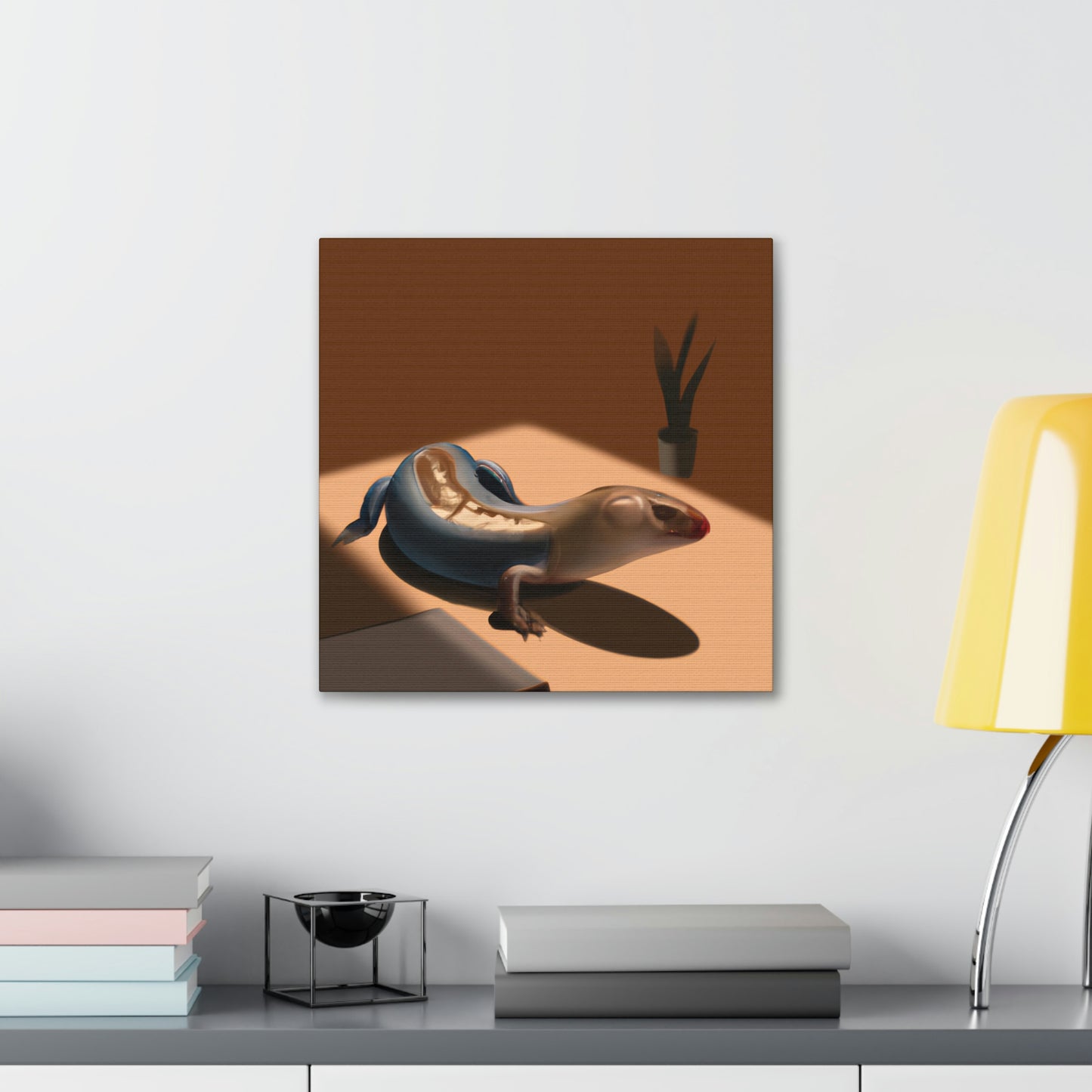 "Blue-Tongued Skink Zen" - Canvas