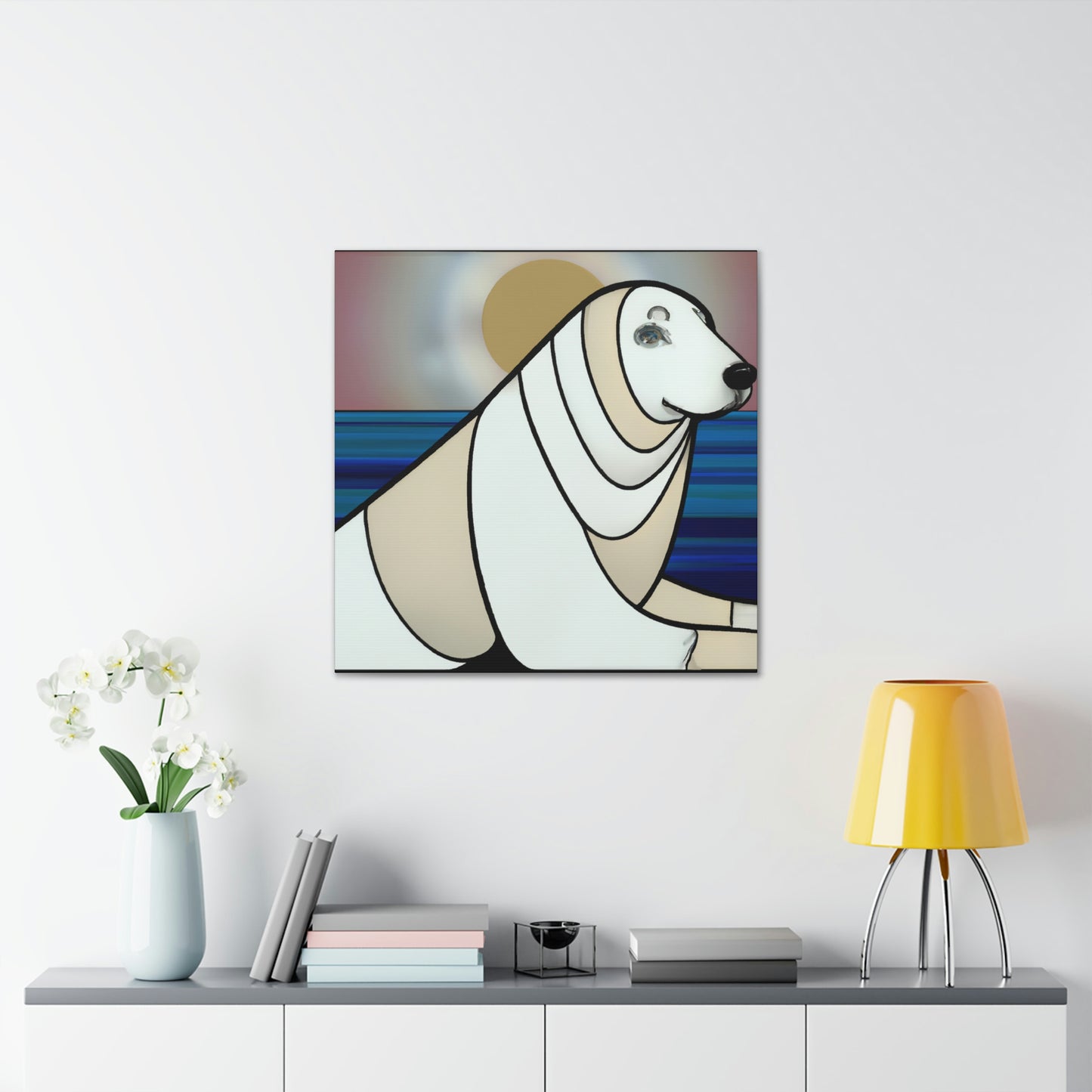 "Ermine in Moonlight Glow" - Canvas