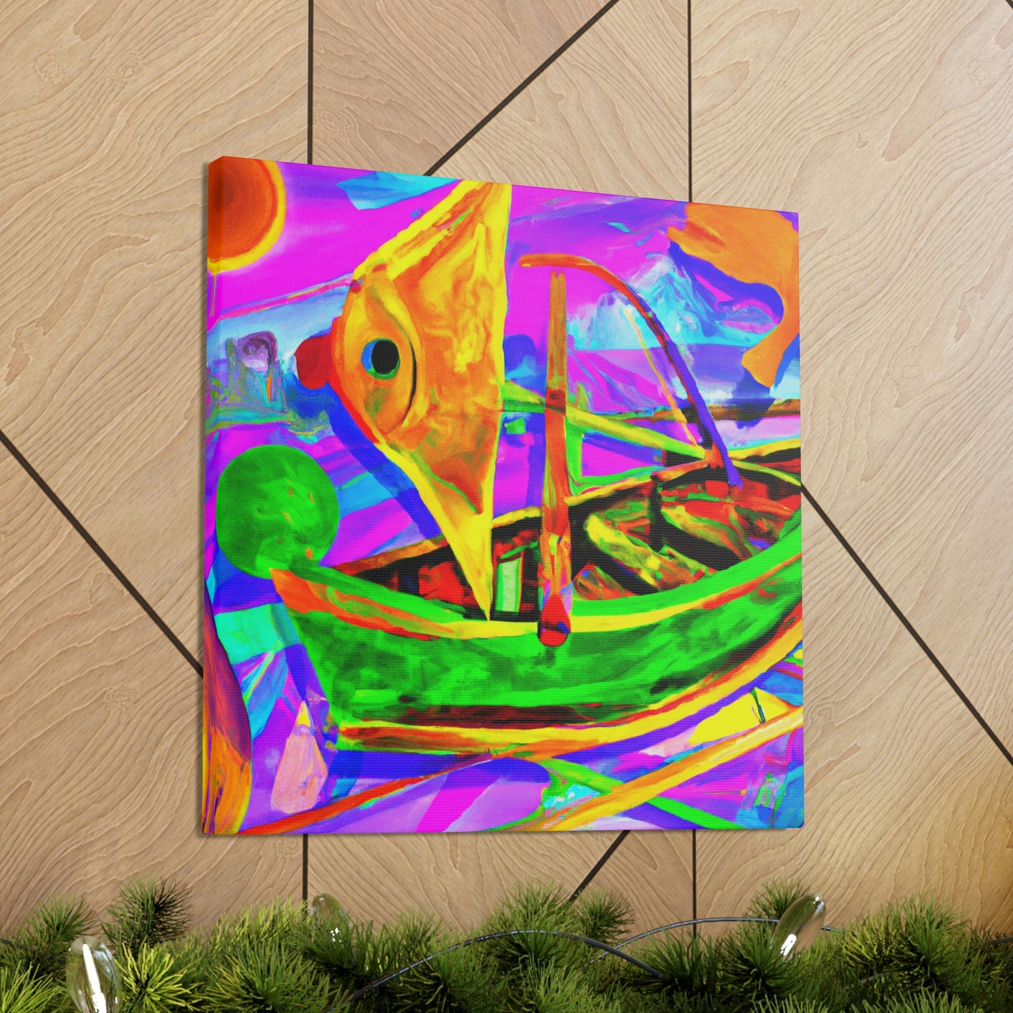 Fishing Boat Adrift. - Canvas