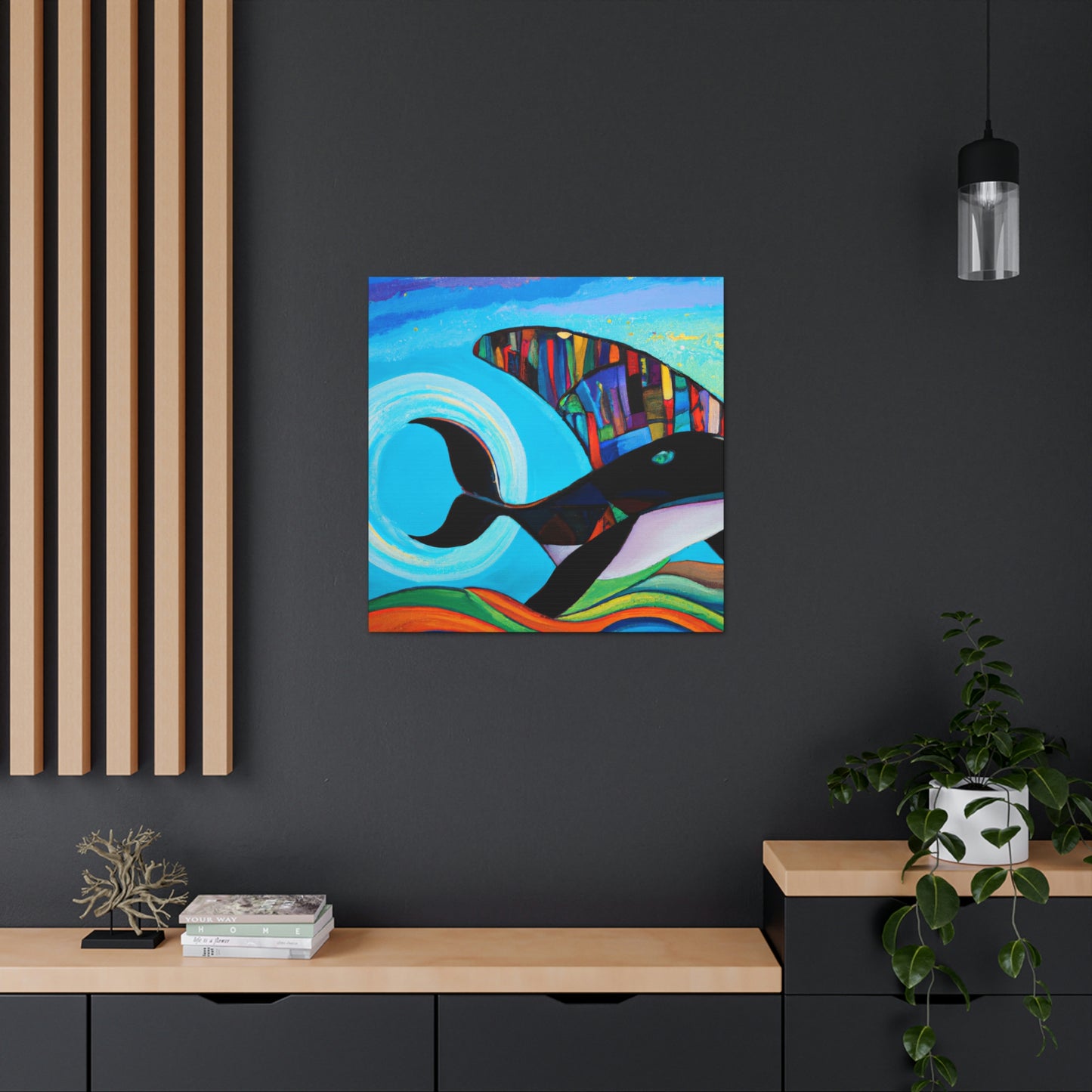 "Whaling in Art Deco" - Canvas