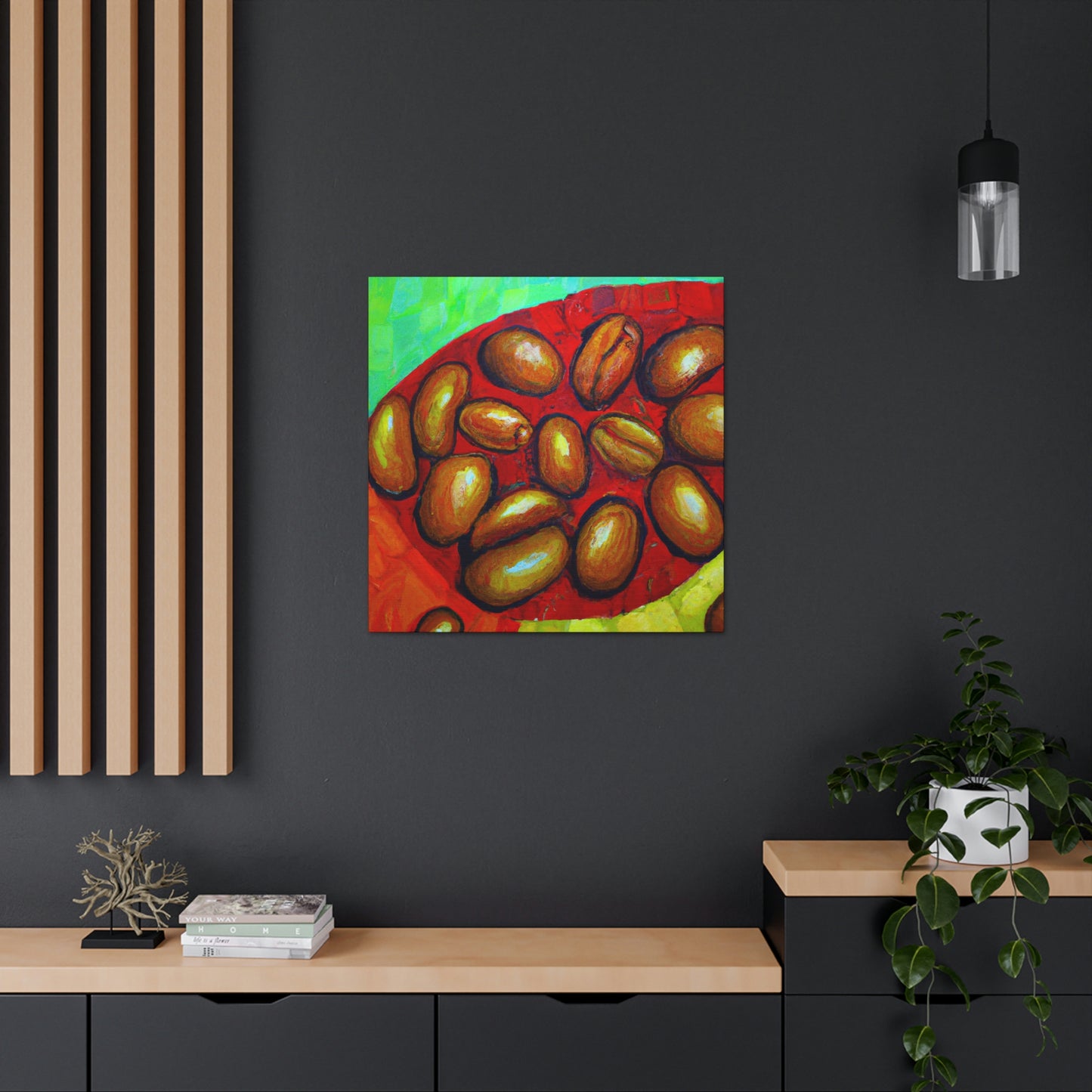 Coffee Beans in Color - Canvas