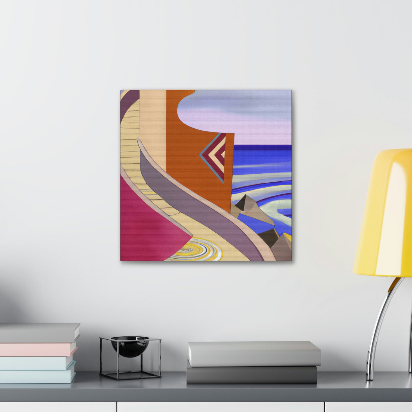 "Glistening Seawall Dream" - Canvas