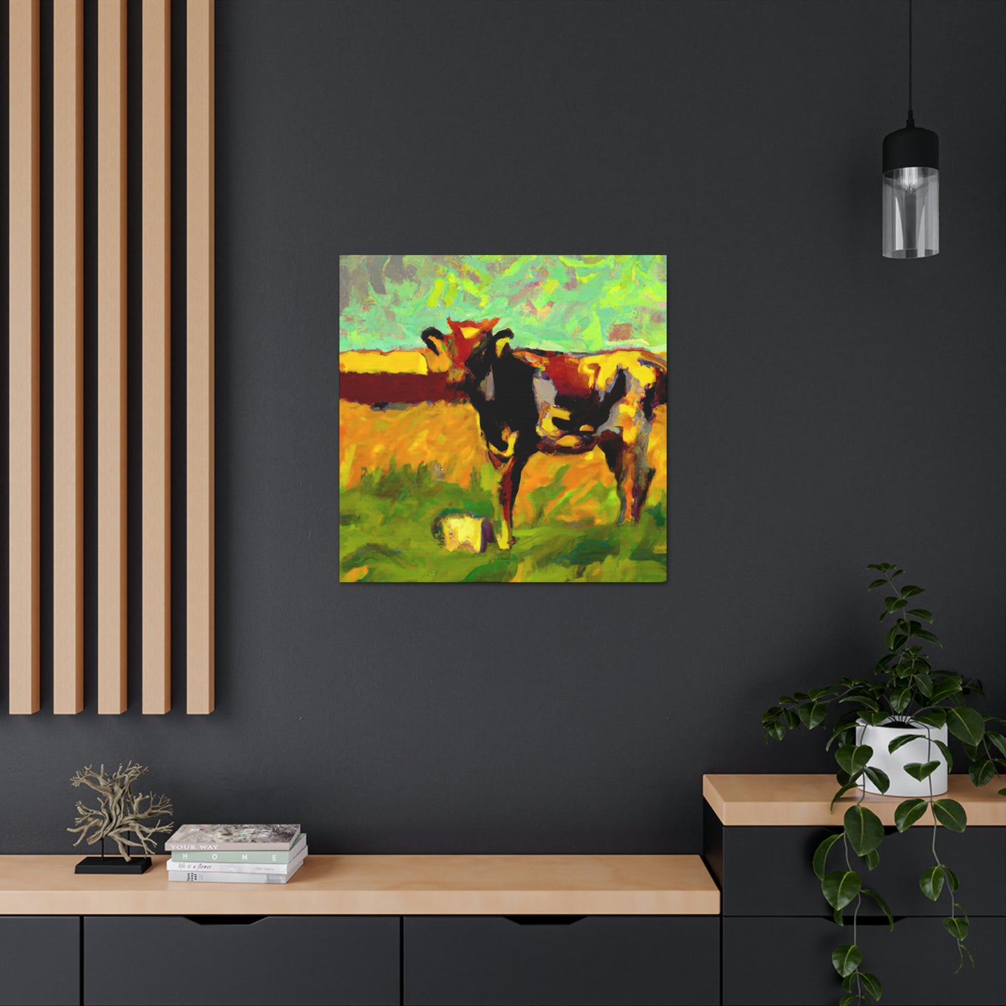 Jersey Cow Expressionism - Canvas