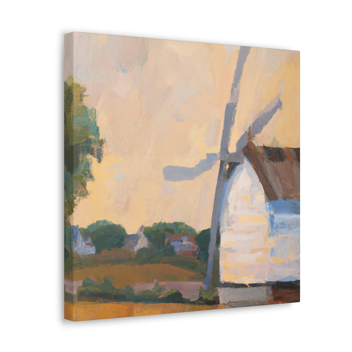 Windmill in the Mist - Canvas