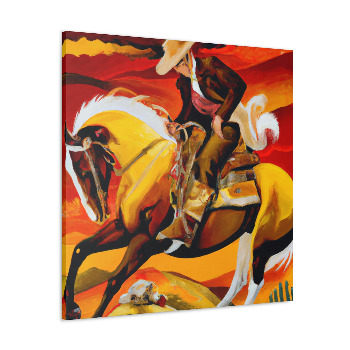 "Riding into Sunset" - Canvas