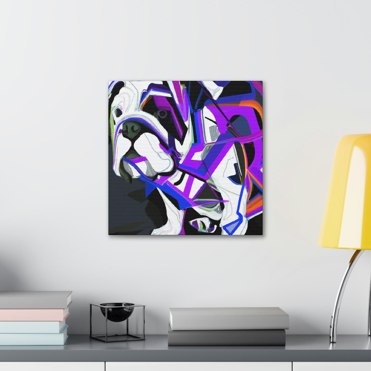 "English Bulldog Deco Dream" - Canvas