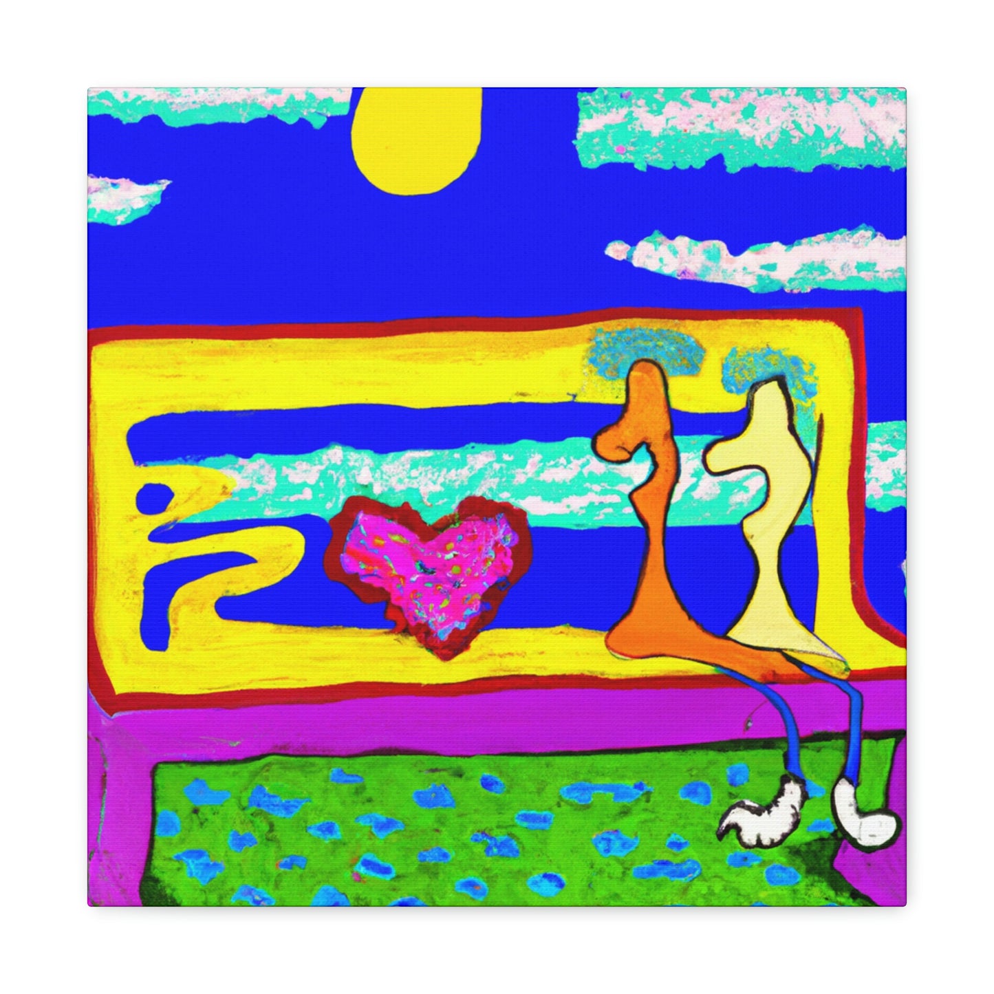 Love's Lonely Bench - Canvas