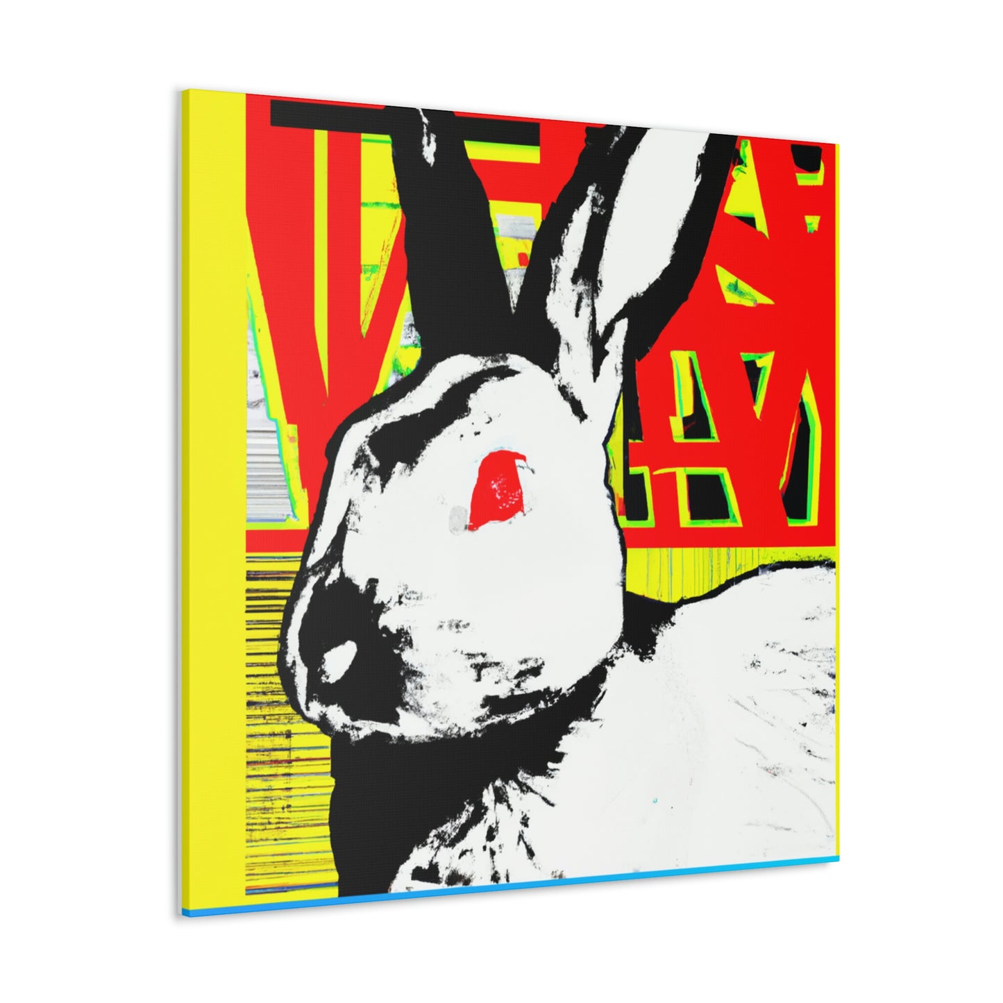 Rabbit in Moonlight Glow. - Canvas