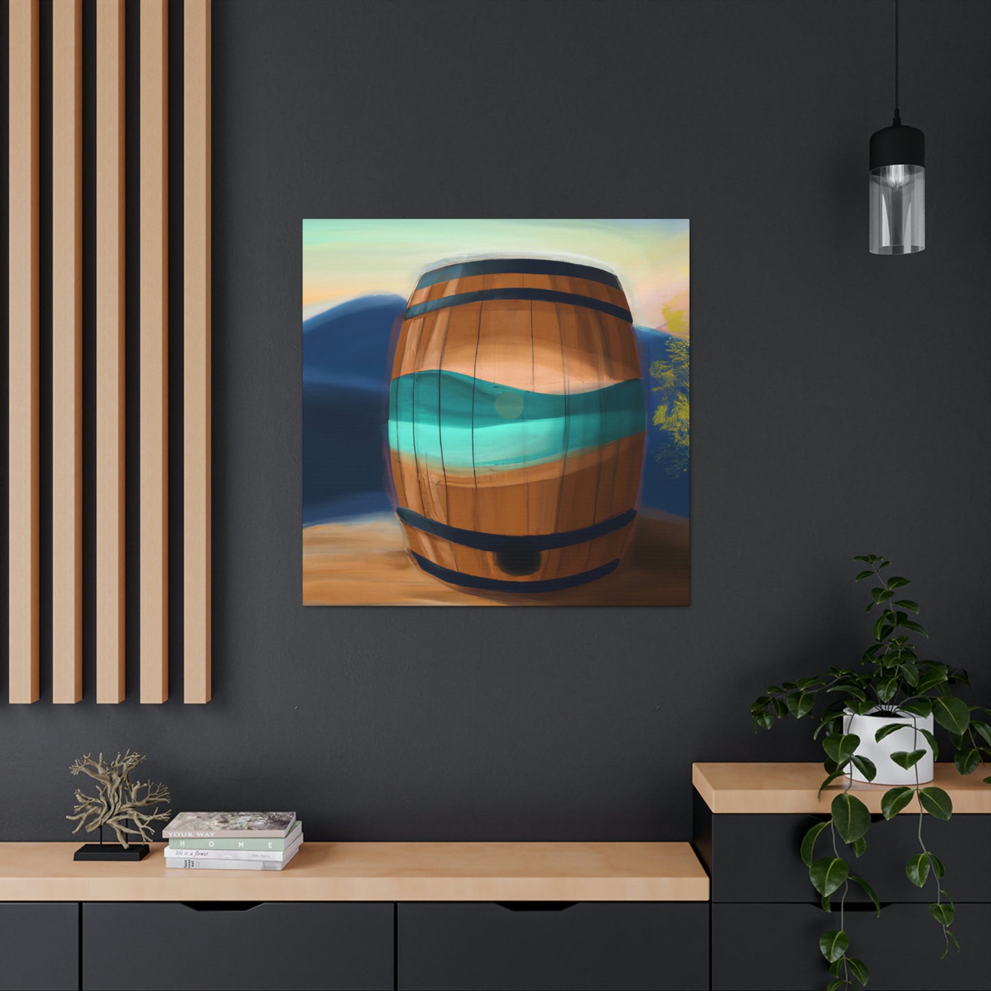 "Whiskey Barrell Nocturne" - Canvas