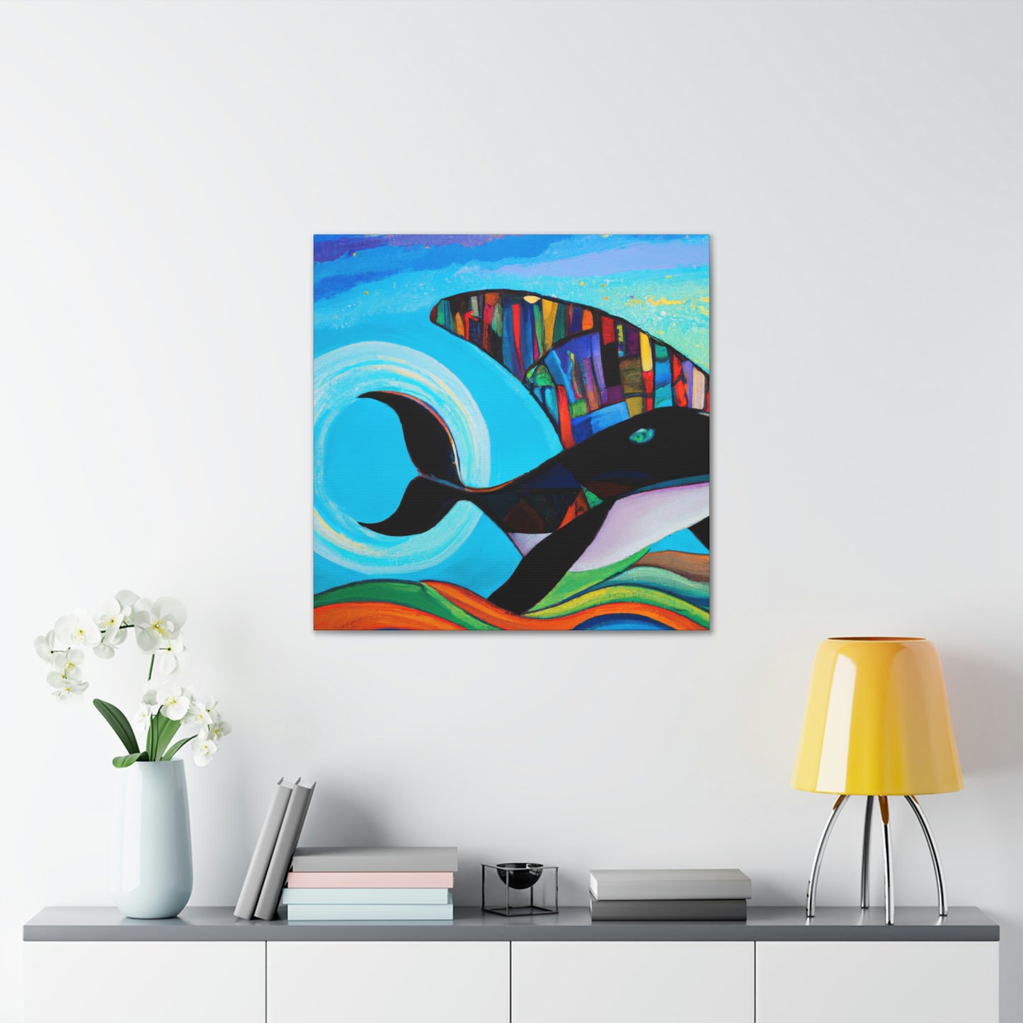 "Whaling in Art Deco" - Canvas