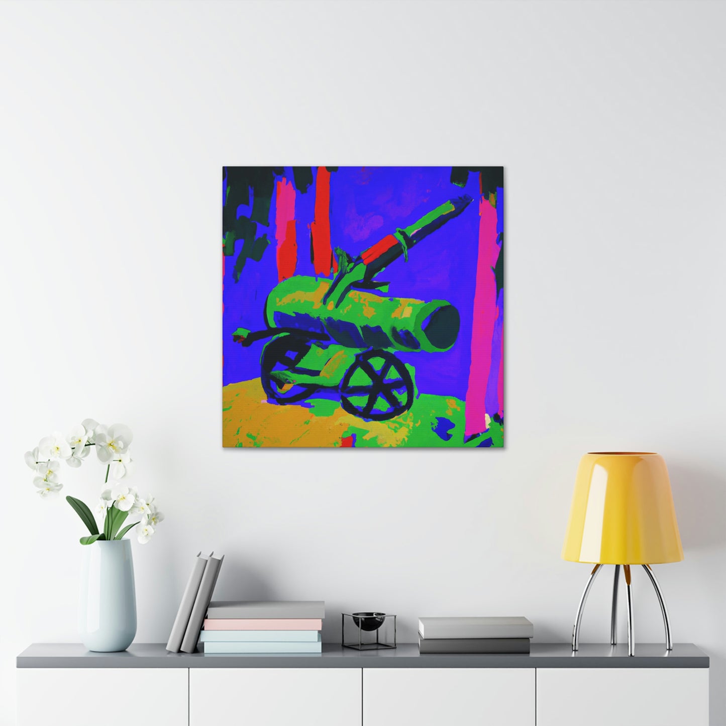 Guns on Fauve Canvas - Canvas