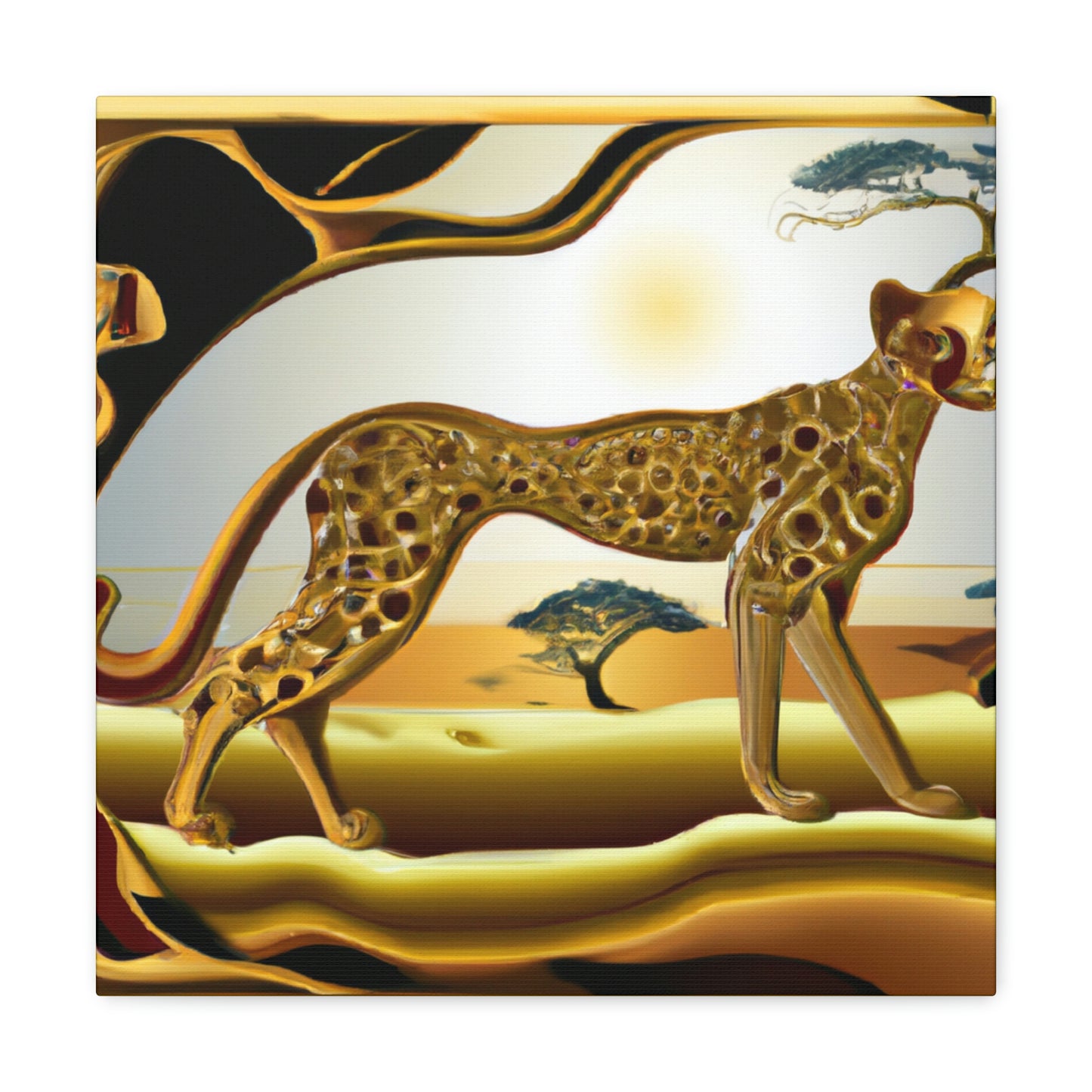 Cheetah Art Deco Glide - Canvas