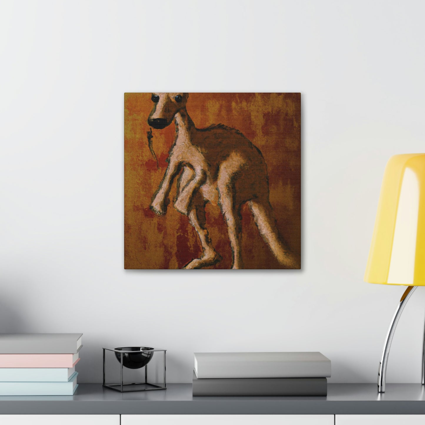 Kangaroo in Moonlight - Canvas