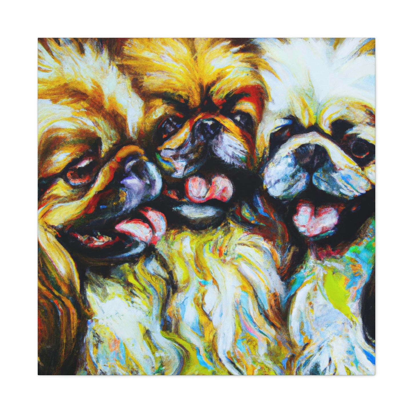 Pekingese Pride Expressionism - Canvas