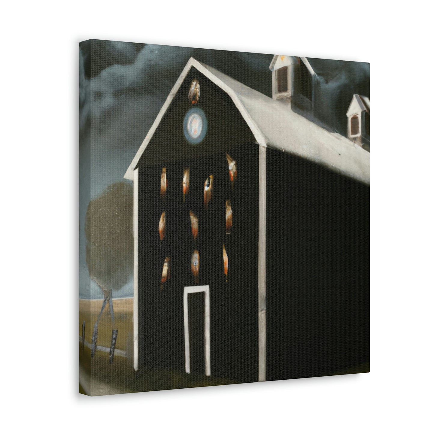 Barns in Art Deco - Canvas