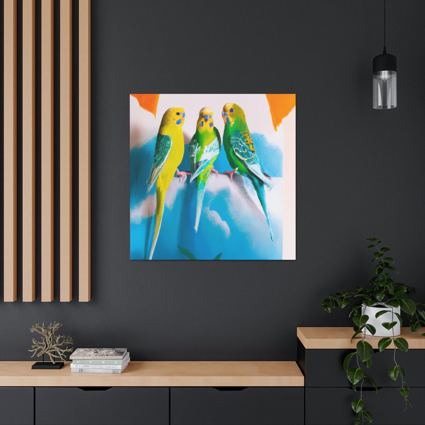 "Parakeet Abstractions," - Canvas