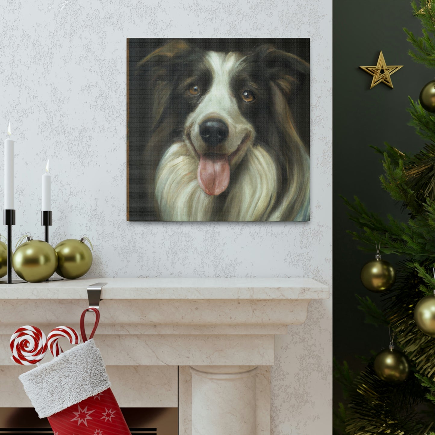 "Collie at Dusk Grandeur" - Canvas