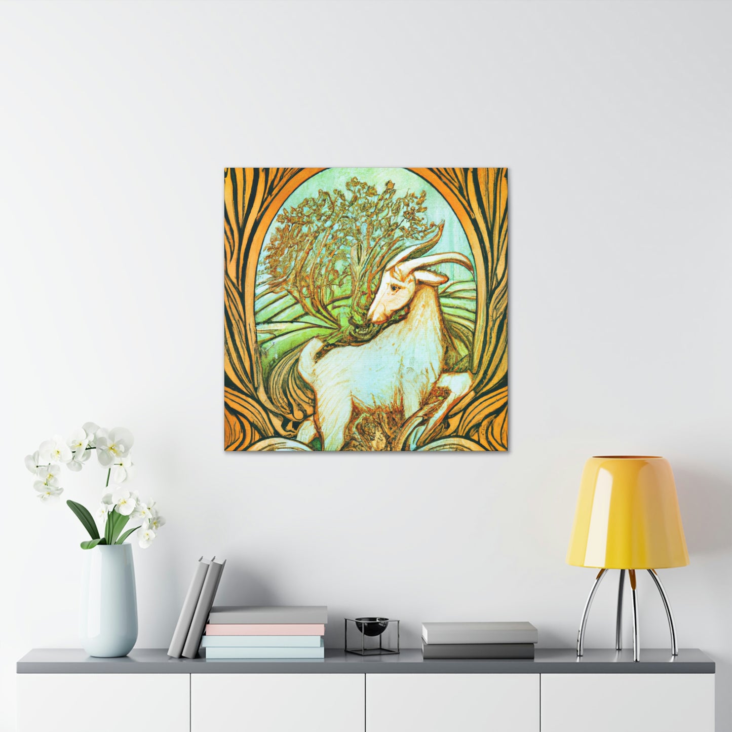 "Goat of Art Nouveau" - Canvas