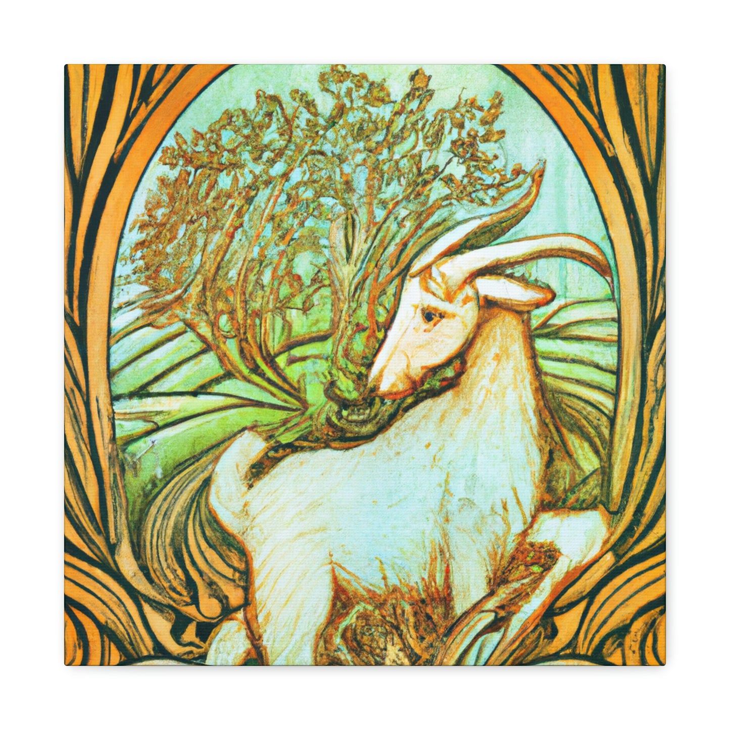 "Goat of Art Nouveau" - Canvas