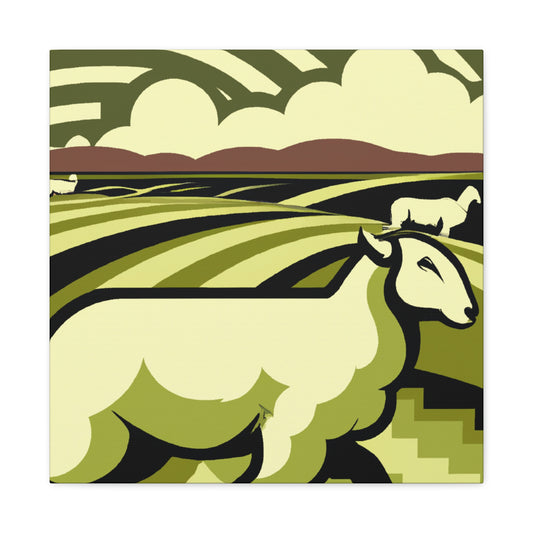 Sheep in Splendor. - Canvas