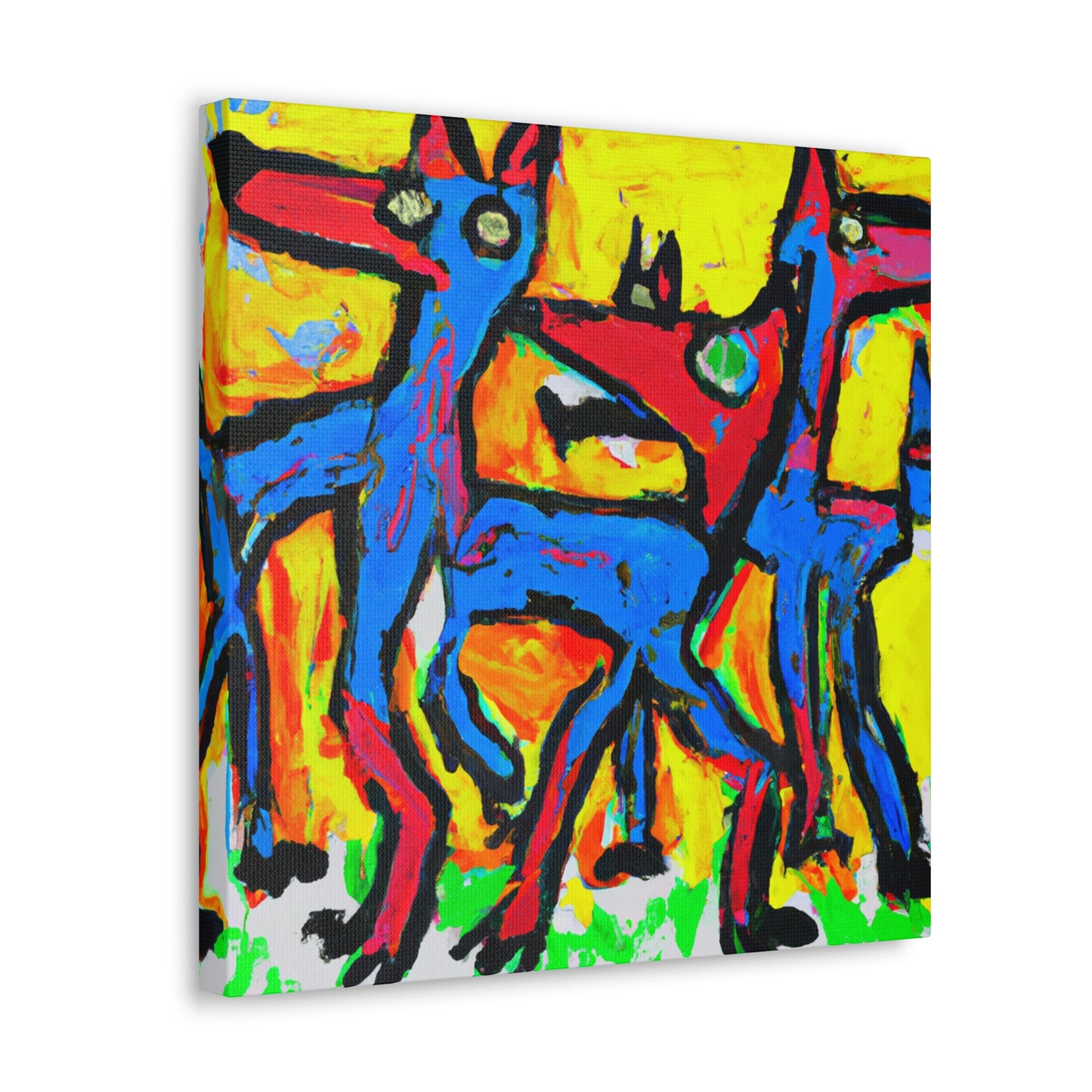 Coyotes in Expressionism - Canvas