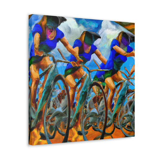 Biking Through Dreamscape - Canvas