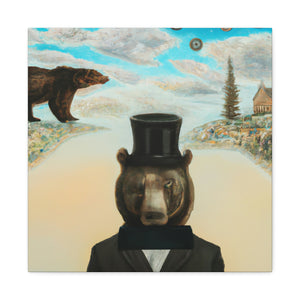 Steam Black Bear Portrait - Canvas