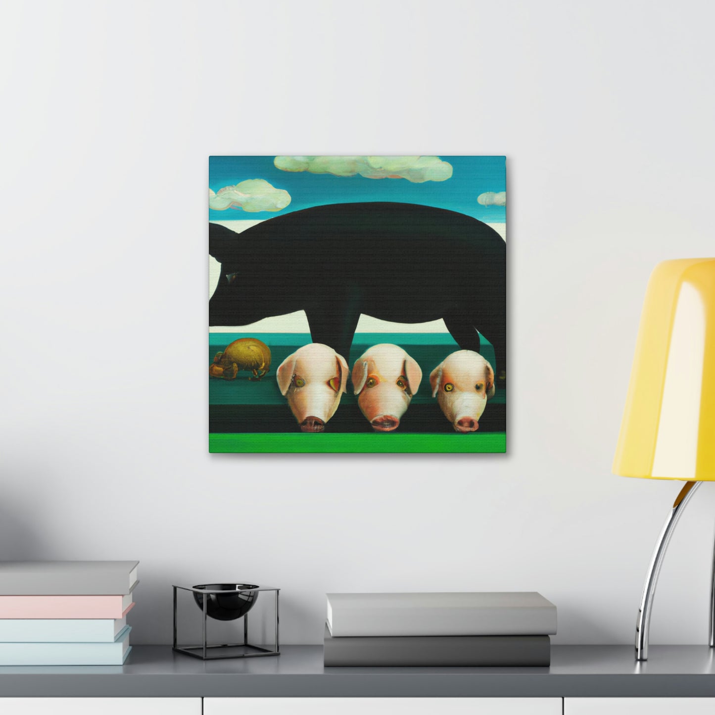 Pigs in Minimalism - Canvas