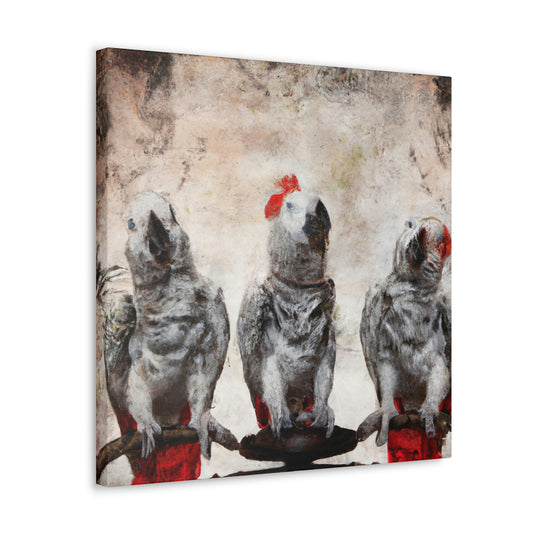 African Greys Magnifique - Canvas