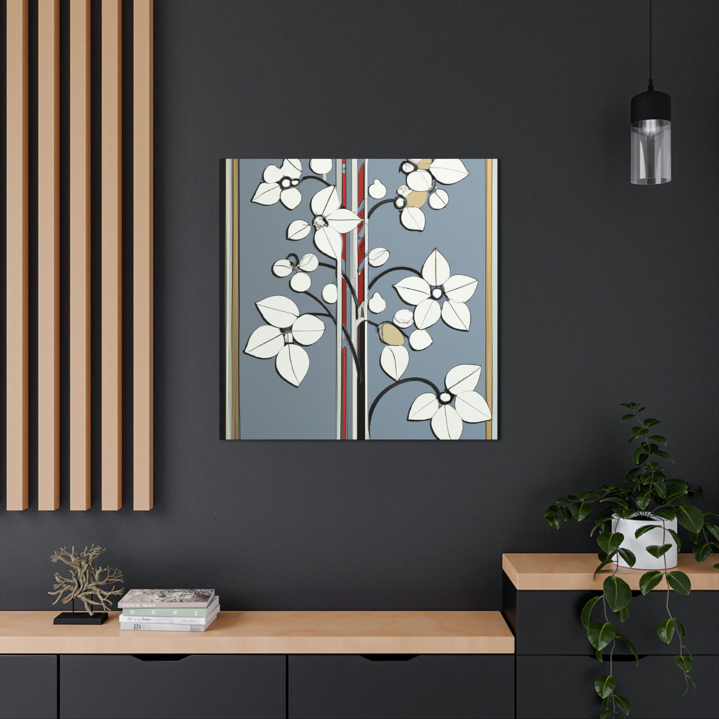 "Deco Dogwood Symphony" - Canvas