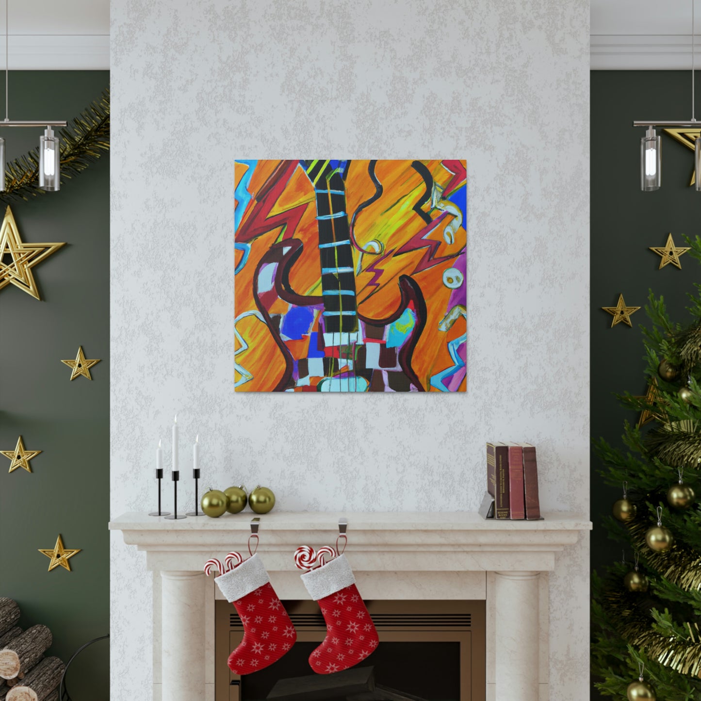 "Electric Guitar Noise Storm" - Canvas