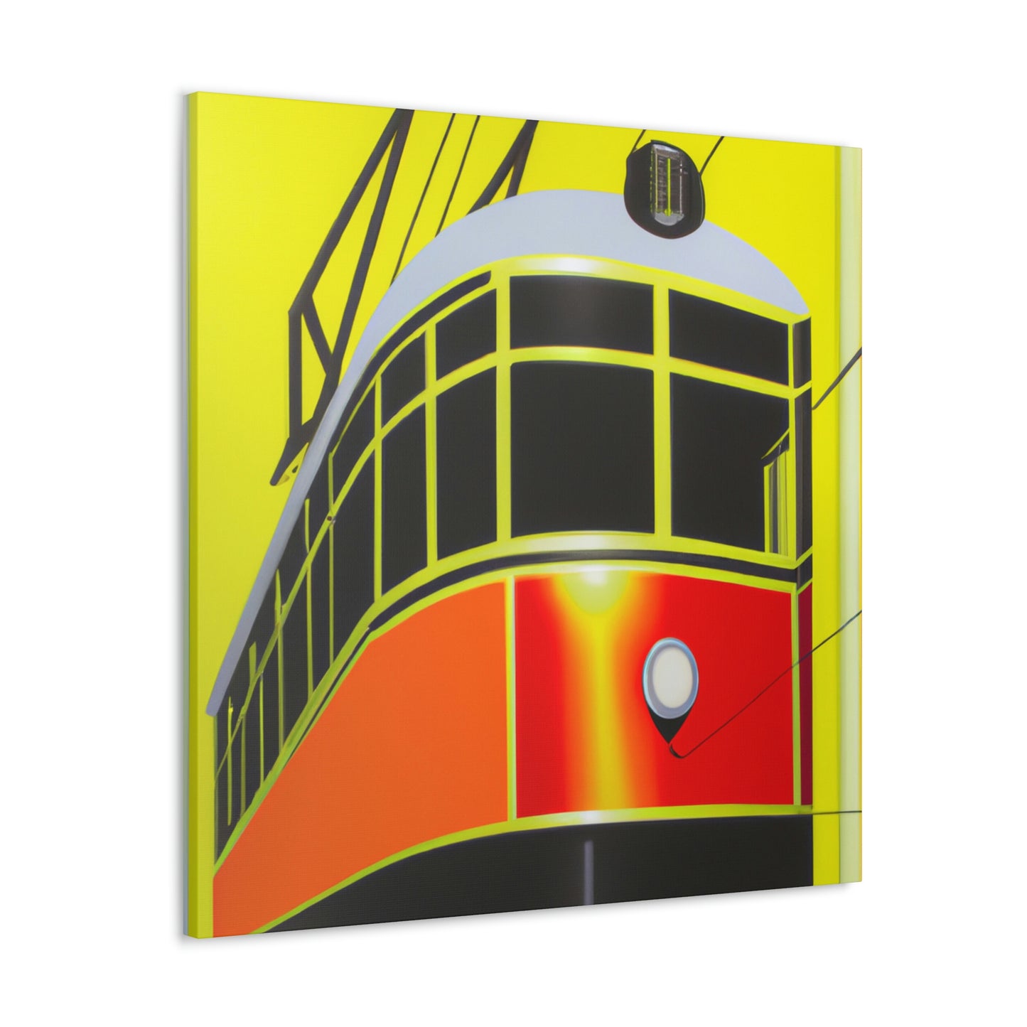 "Electric Tram Ablaze" - Canvas