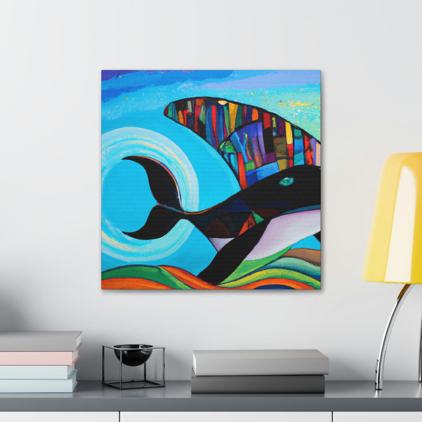 "Whaling in Art Deco" - Canvas