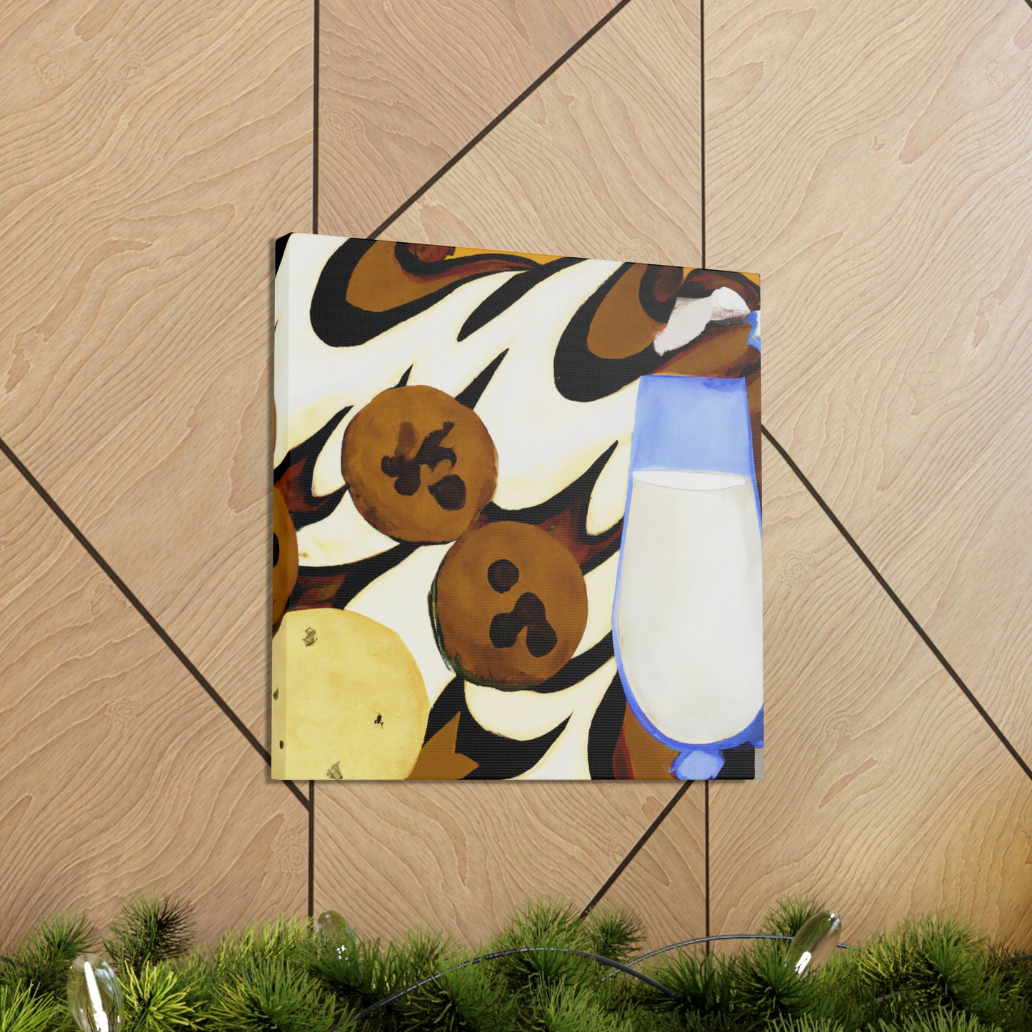 "Milk and Cookies Deco" - Canvas