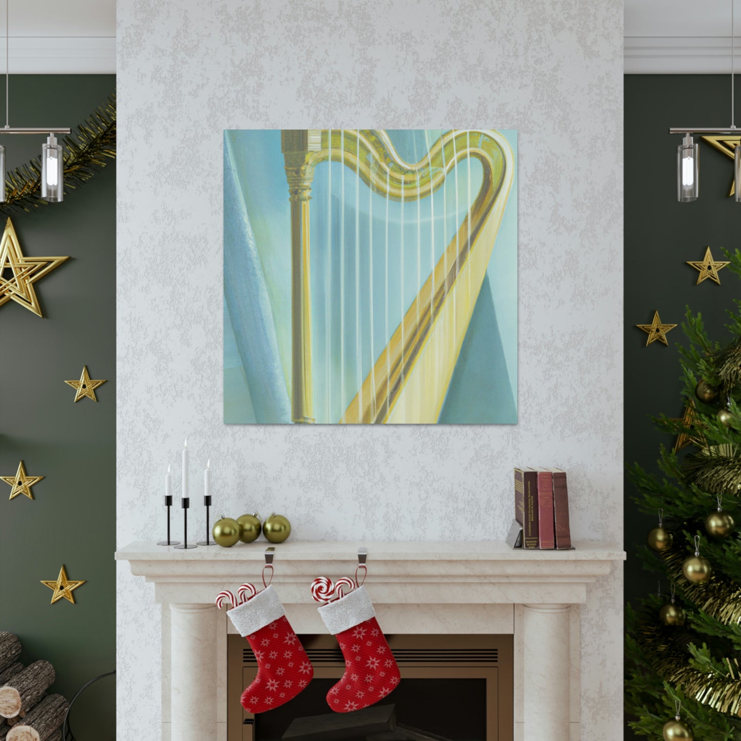 "Harp in Art Deco" - Canvas