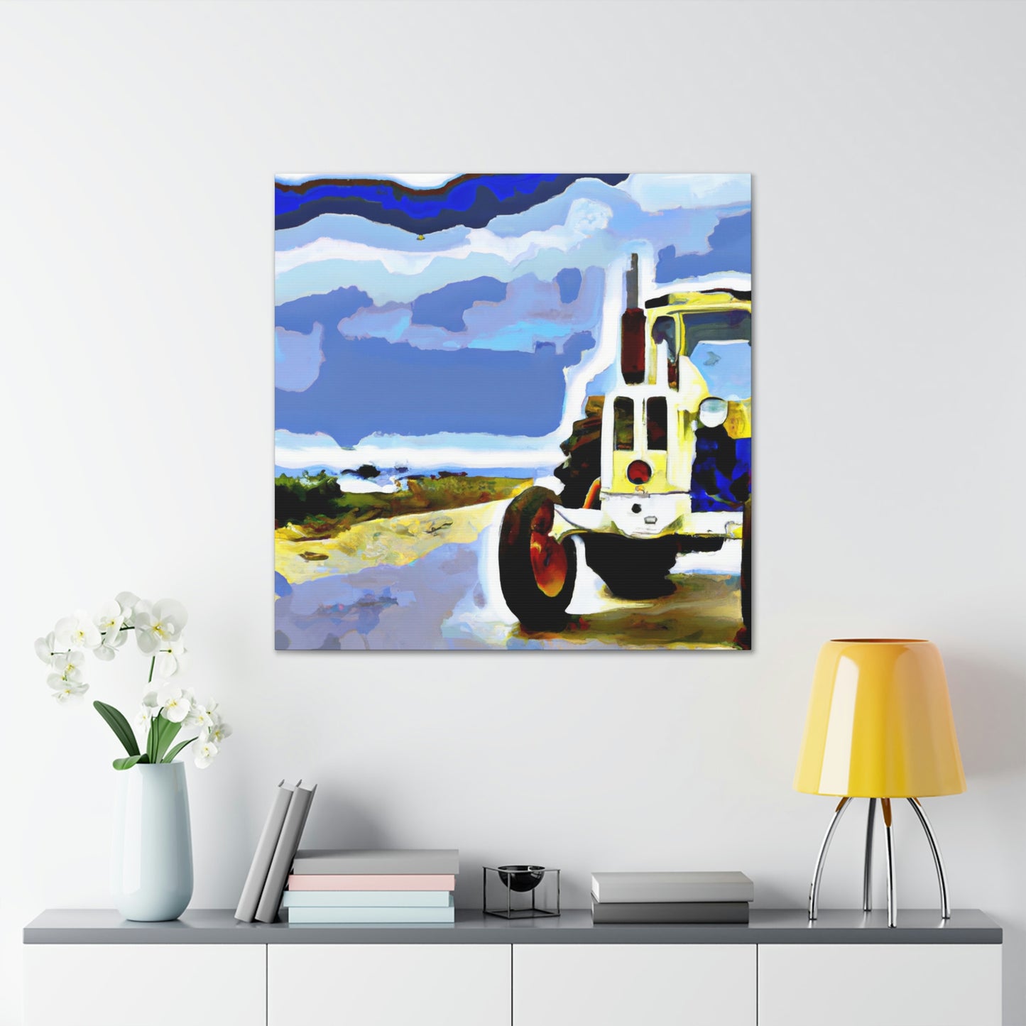 Tractor in Twilight Glow - Canvas