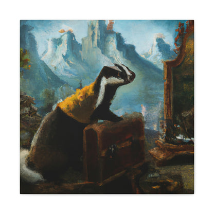 Badger in Steampunk World - Canvas