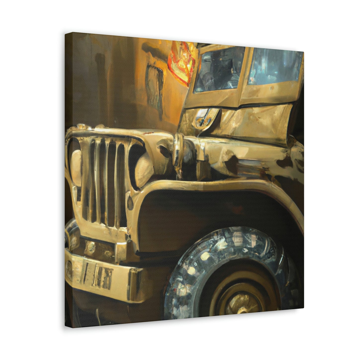 "Jeep in Morning Light" - Canvas