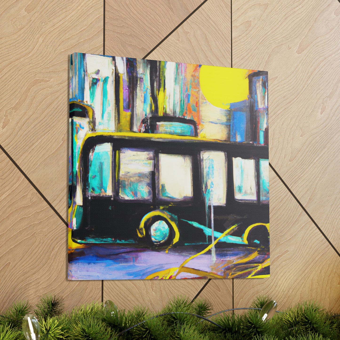 Bus in the City - Canvas