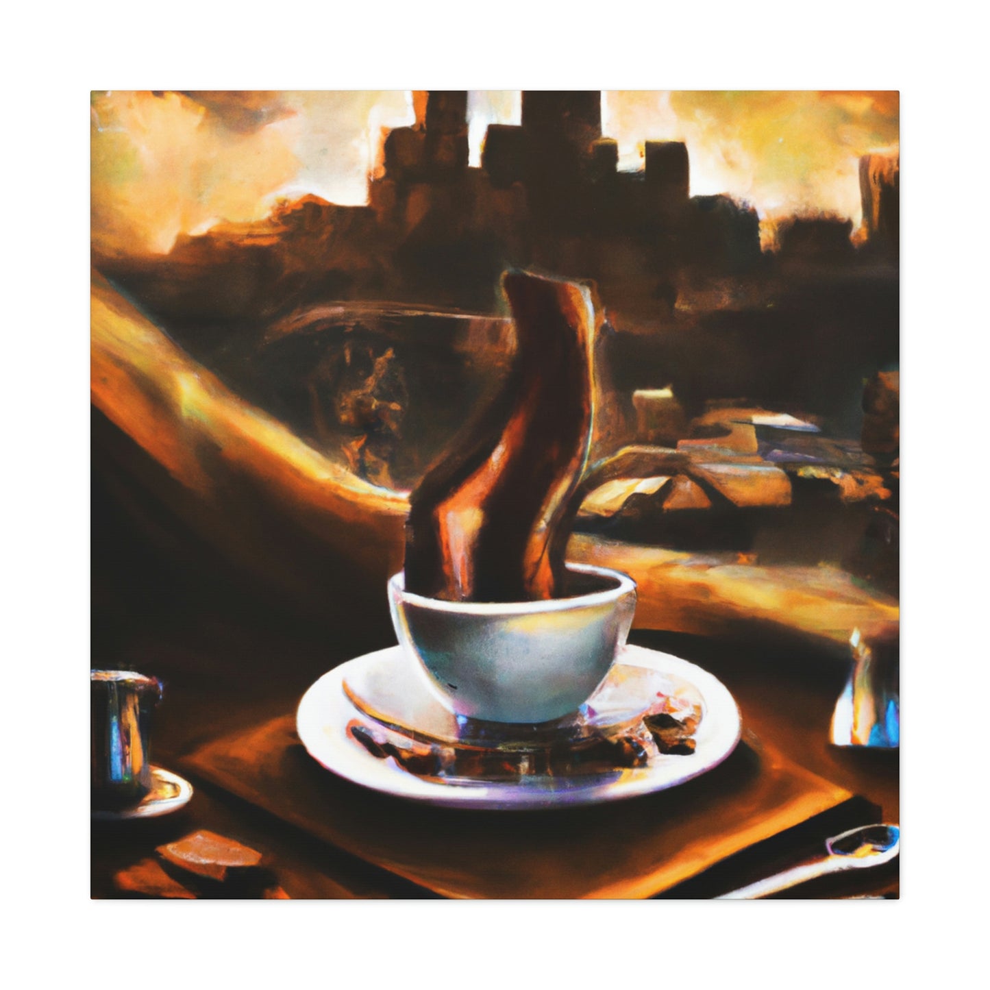 "Brewed Beauty of Coffee" - Canvas