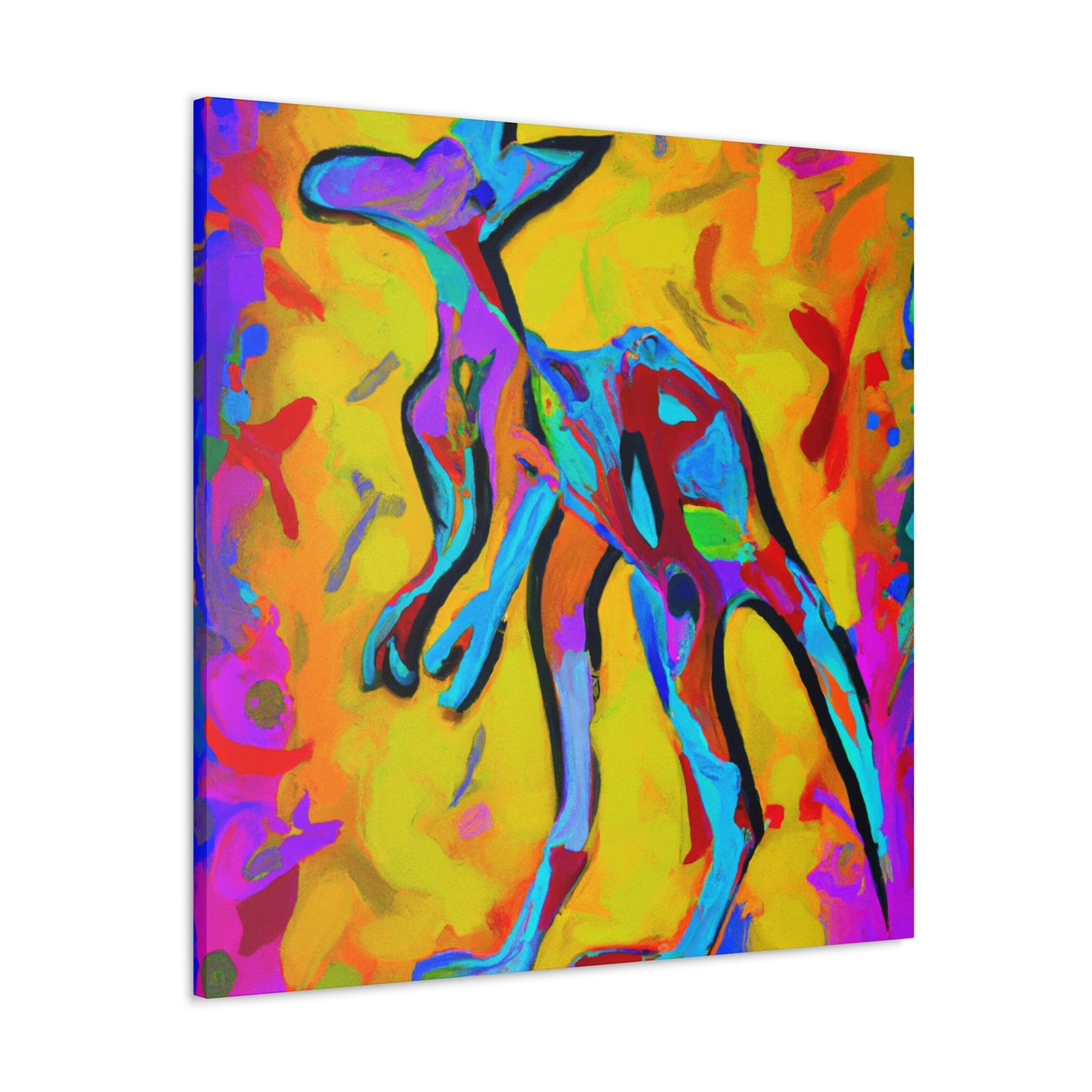 Kangaroo's Expressionist Dance - Canvas