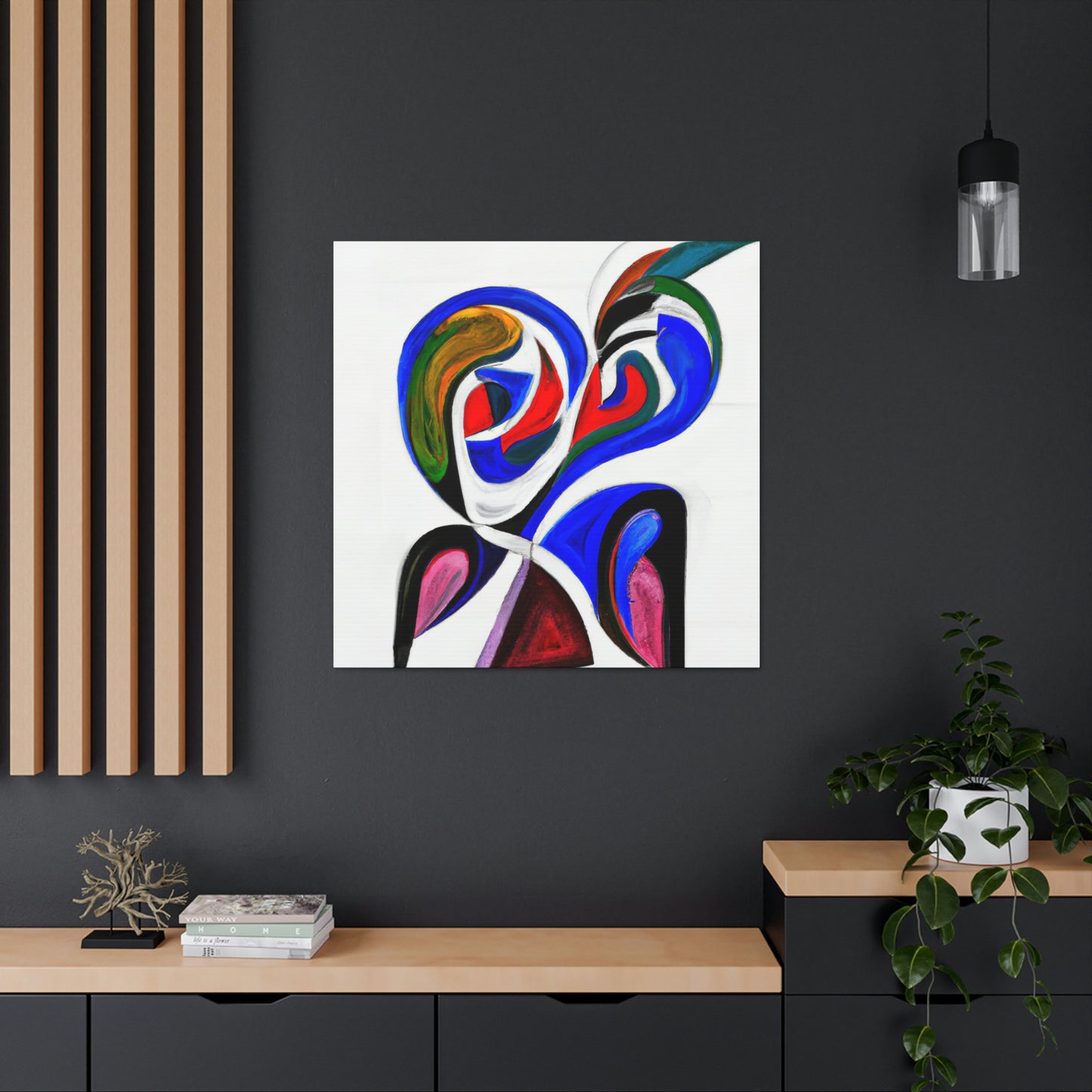 Lovebirds in Flux - Canvas