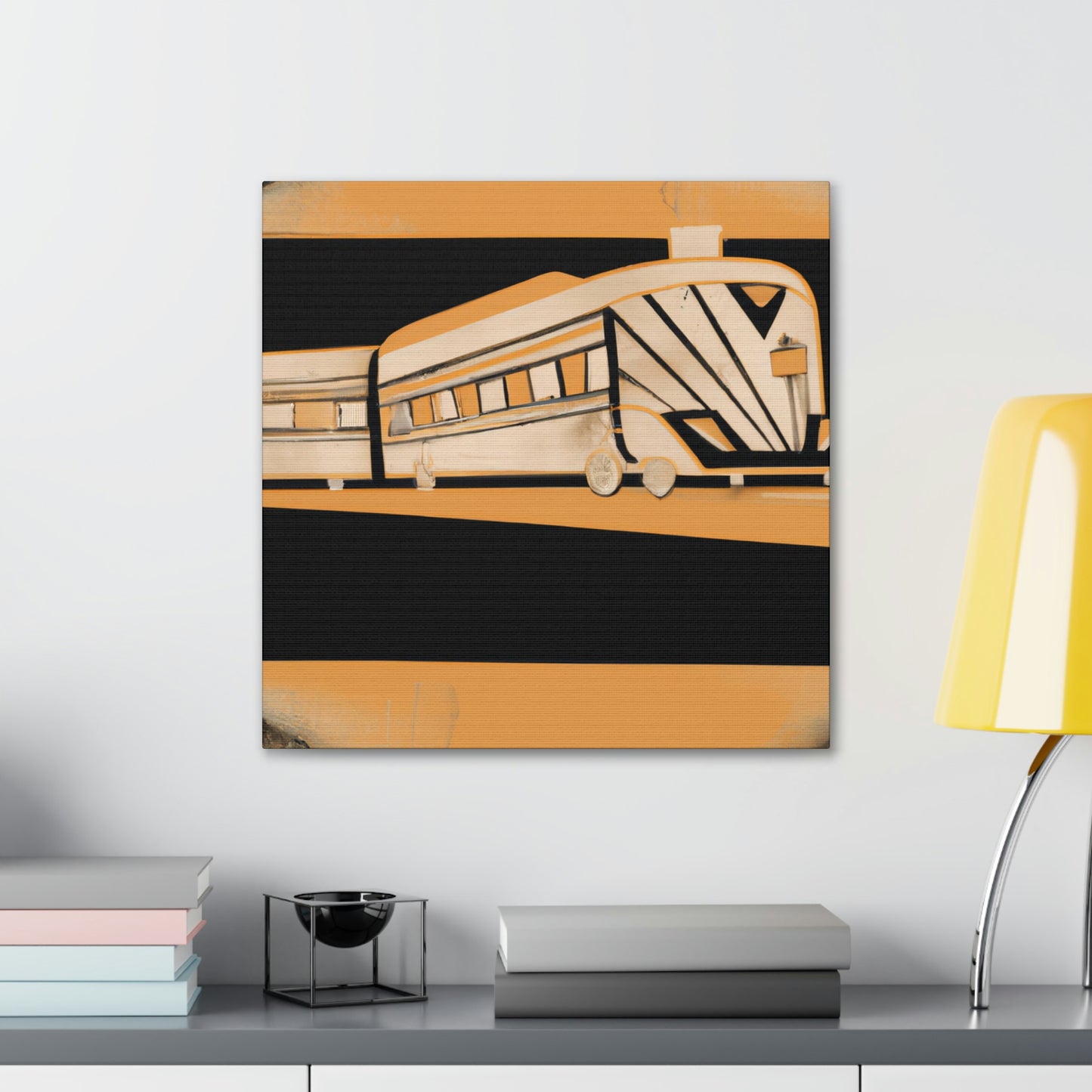 "Train of Deco Dreams" - Canvas