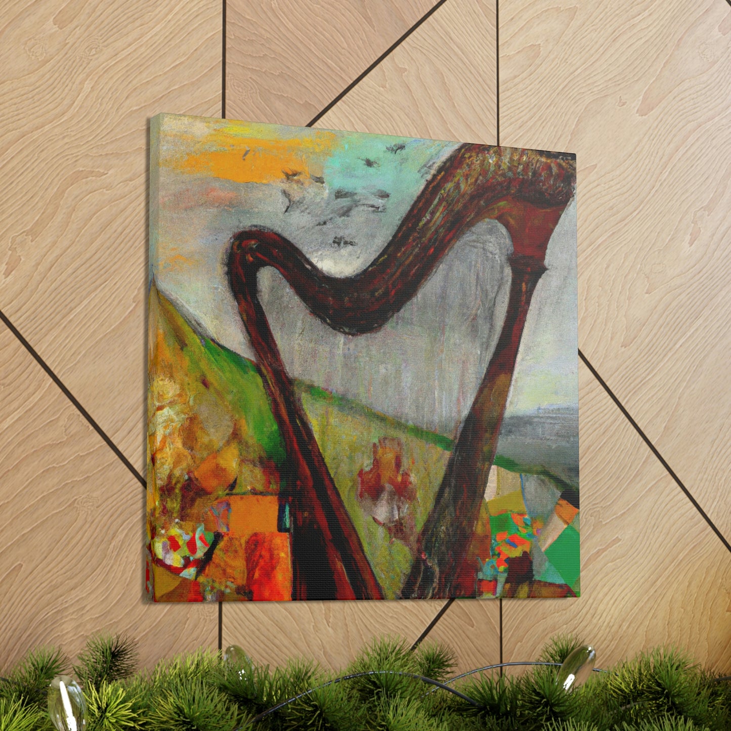 "Harp in Harmonious Colors" - Canvas